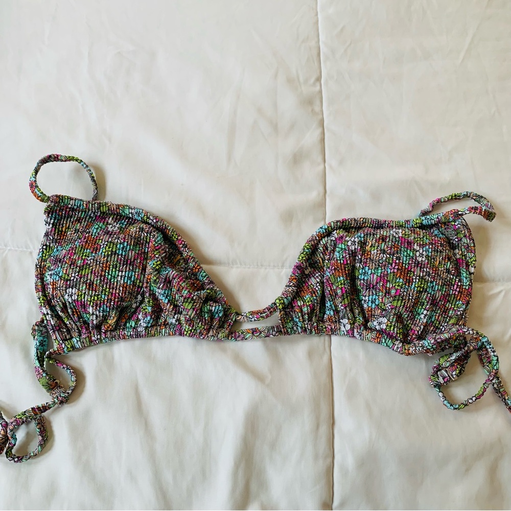 Salty Honey Textured Floral Swim Bra Size XXL